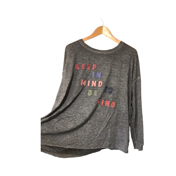 C&C California | Gray keep in mind to be kind graphic lightweight long sleeve - Picture 1 of 8